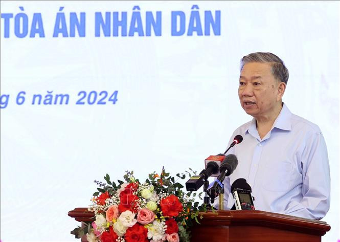 Chủ tịch nước Tô Lâm phát biểu kết luận buổi làm việc. Ảnh: TTXVN Chủ tịch nước Tô Lâm phát biểu kết luận buổi làm việc. Ảnh: TTXVN