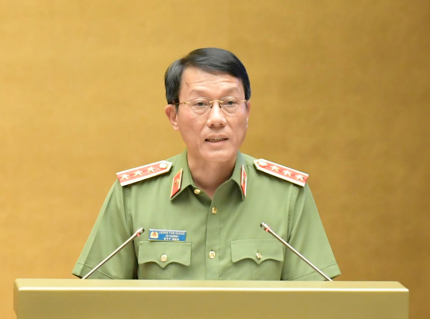 Thượng tướng Lương Tam Quang, Bộ trưởng Bộ Công an. Ảnh: Như Ý