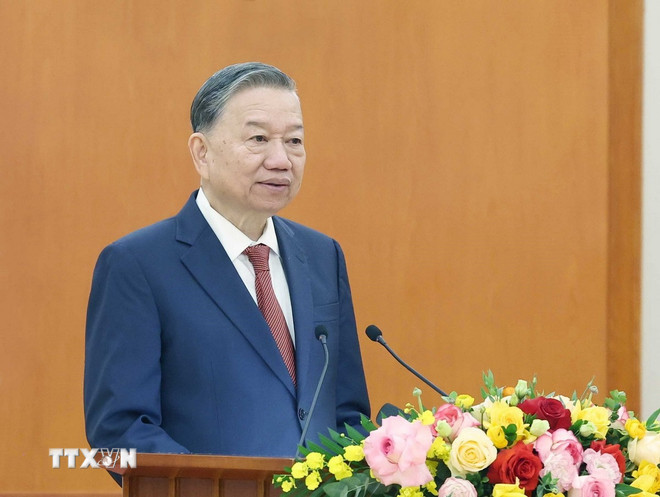 Tổng Bí thư Tô Lâm phát biểu chỉ đạo. (Ảnh: Thống Nhất/TTXVN) Tổng Bí thư Tô Lâm phát biểu chỉ đạo. (Ảnh: Thống Nhất/TTXVN)