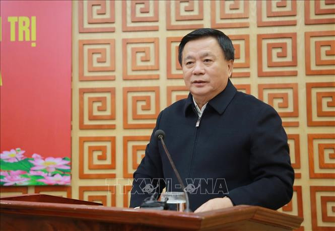 Đồng chí Nguyễn Xuân Thắng, Ủy viên Bộ Chính trị, Giám đốc Học viện Chính trị Quốc gia Hồ Chí Minh, Chủ tịch Hội đồng Lý luận Trung ương phát biểu tại buổi làm việc. Ảnh: TTXVN phát Đồng chí Nguyễn Xuân Thắng, Ủy viên Bộ Chính trị, Giám đốc Học viện Chính trị Quốc gia Hồ Chí Minh, Chủ tịch Hội đồng Lý luận Trung ương phát biểu tại buổi làm việc. Ảnh: TTXVN phát