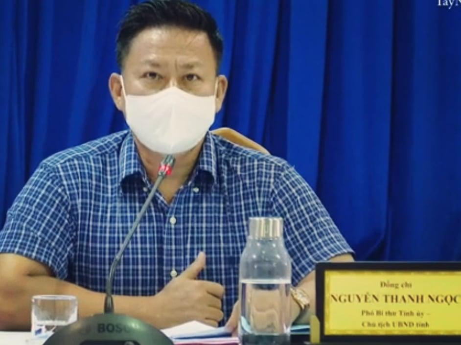 Chủ tịch UBND tỉnh Tây Ninh, ông Nguyễn Thanh Ngọc chủ trì họp đột xuất trưa nay 24/6