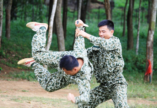 Đoạt dao, quật địch. 