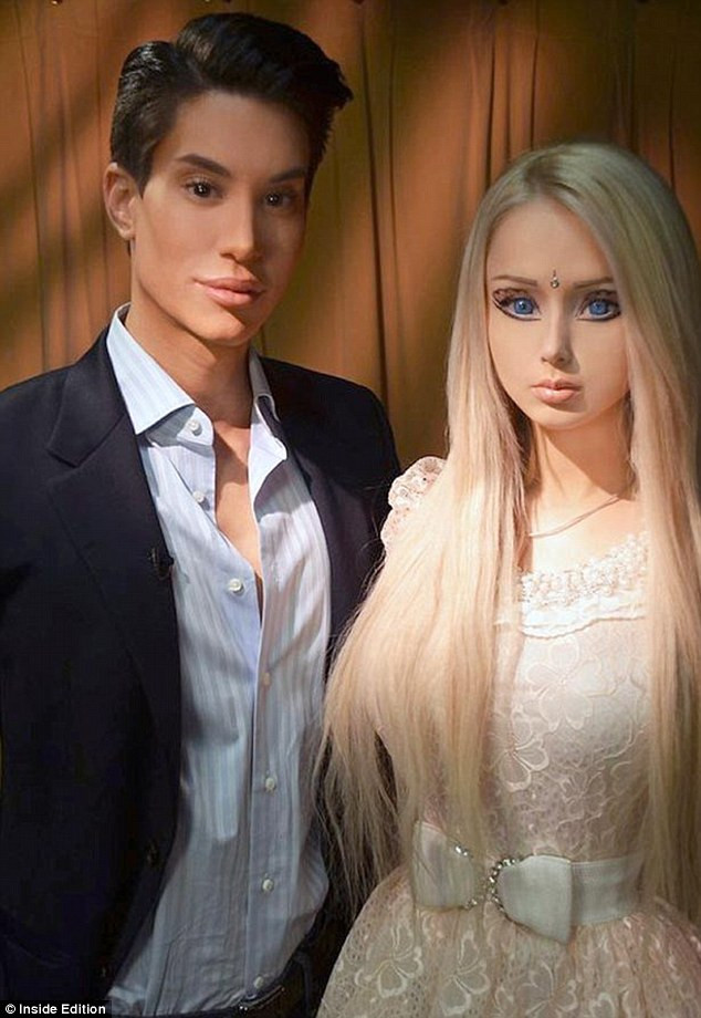 Justin và cô gái Valeria Lukyanova được coi là búp bê Barbie và Ken đời thực