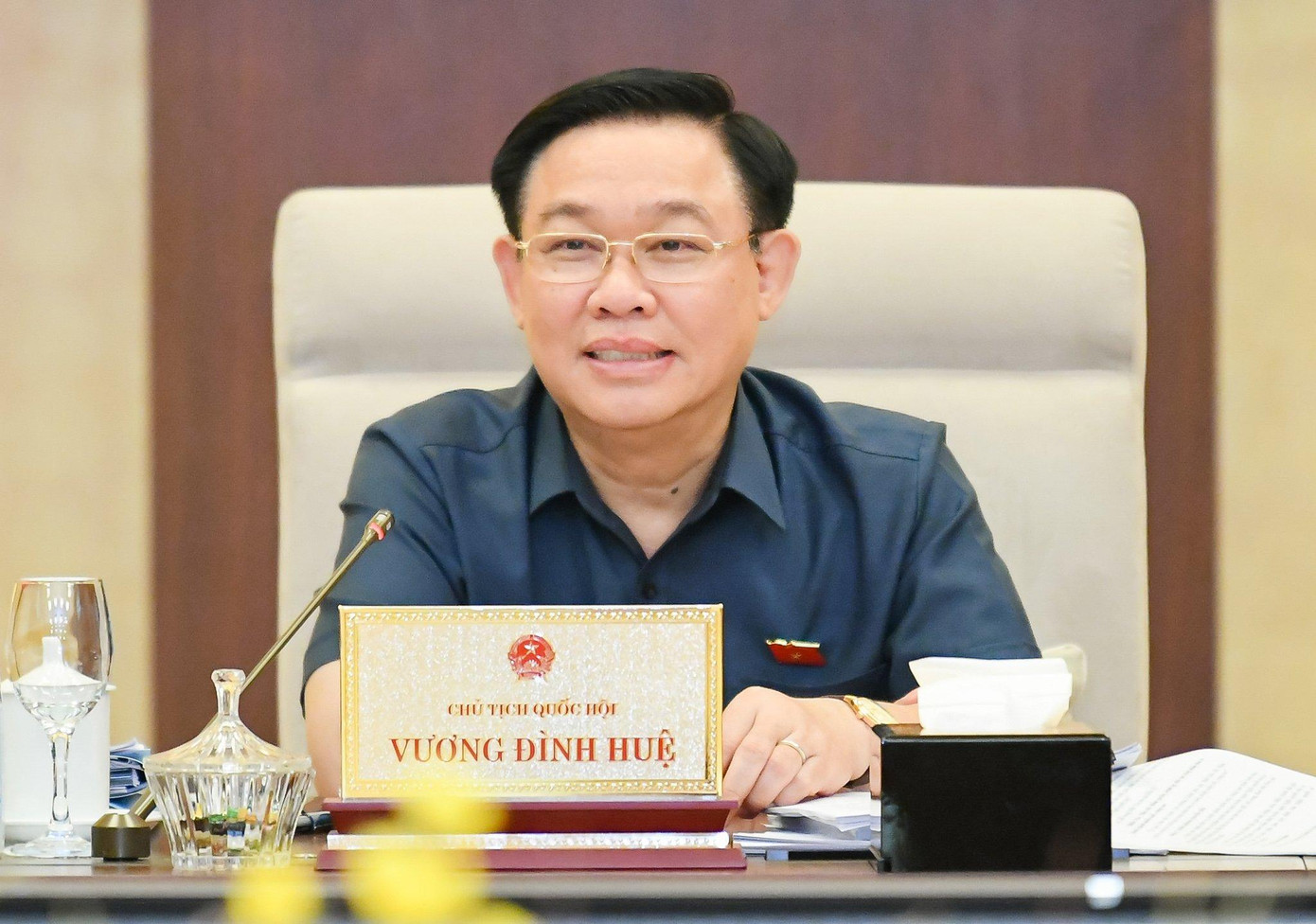 Chủ tịch Quốc hội Vương Đình Huệ phát biểu tại phiên họp Chủ tịch Quốc hội Vương Đình Huệ phát biểu tại phiên họp