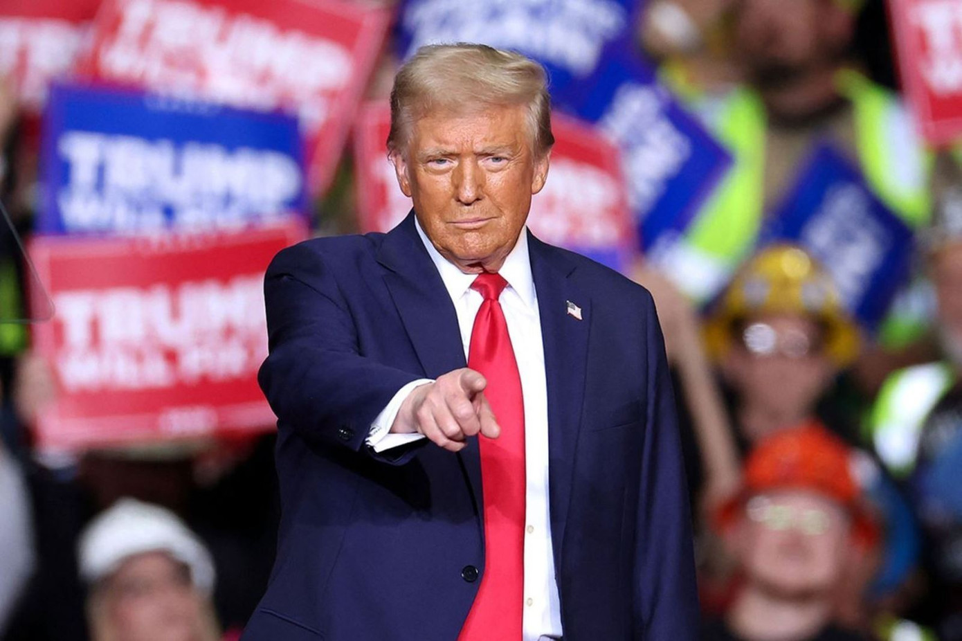 Cựu Tổng thống Mỹ Donald Trump trong cuộc vận động tranh cử ở Pittsburgh, Pennsylvania, ngày 4/11/2024. Ảnh: Getty Images/TTXVN Cựu Tổng thống Mỹ Donald Trump trong cuộc vận động tranh cử ở Pittsburgh, Pennsylvania, ngày 4/11/2024. Ảnh: Getty Images/TTXVN