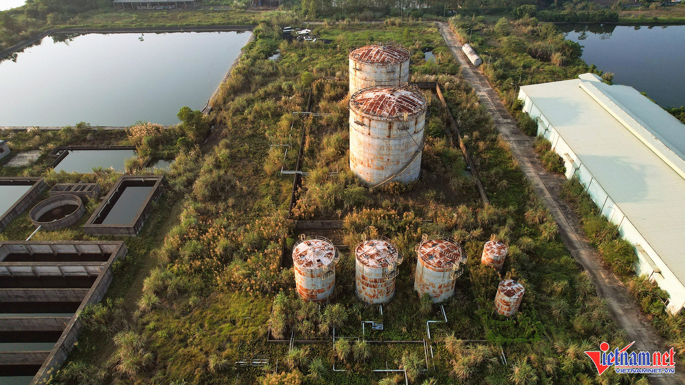 Dự án nhà máy Ethanol chìm trong cảnh hoang tàn sau hơn 10 năm "đắp chiếu". Ảnh: Đức Hoàng