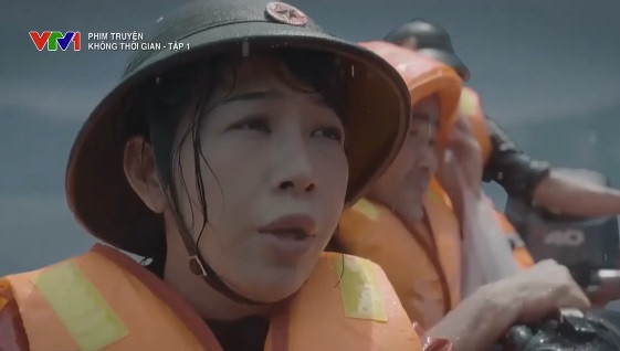 Hình ảnh MC Diệp Chi trên phim Không thời gian. Phân đoạn có sự xuất hiện của cô dài khoảng 3 phút.