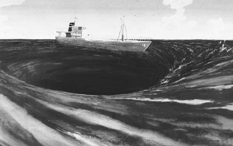 Các cơn bão hoặc lốc xoáy xuất hiện đột ngột và chớp nhoáng trên biển có thể là một trong những nguyên nhân khiến tàu thuyền hoặc máy bay qua vùng Tam giác Bermuda biến mất một cách bí ẩn. Ảnh: Discover magazine