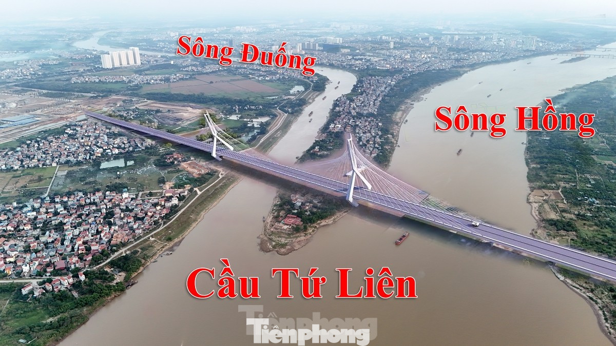 Vị trí dự kiến xây dựng cầu Tứ Liên Vị trí dự kiến xây dựng cầu Tứ Liên