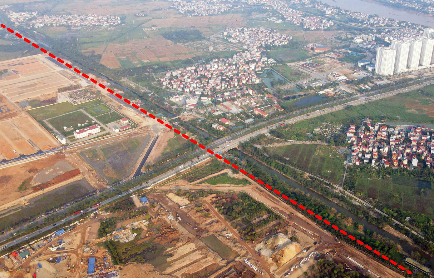 Vị trí tuyến đường TC17 dài khoảng 7,9km, bề rộng 60m với 10 làn xe.