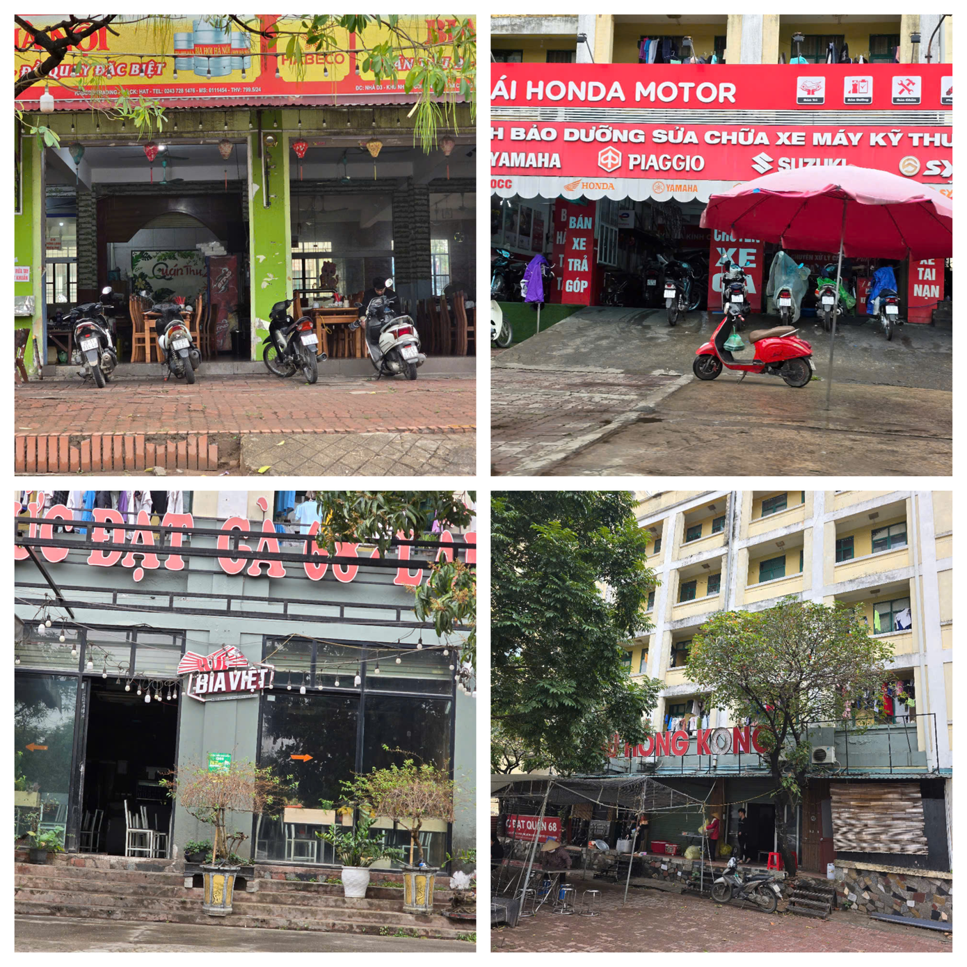 Theo kết luận của Thanh tra TP. Hà Nội, từ năm 2010 đến hết 2019, công ty đã tự chuyển đổi công năng theo thiết kế là nhà để xe, phòng kỹ thuật điện, nước, sảnh chính để cho các tổ chức, cá nhân thuê 56 điểm (khoảng 10.000 m2) kinh doanh dịch vụ. Hợp đồng cho thuê có thời hạn 3 năm, giá 33.000 đồng/m2/tháng (bao gồm VAT). Khi hết hợp đồng, công ty không báo cáo thành phố cho tổ chức đấu giá quyền thuê diện tích kinh doanh dịch vụ mà tiếp tục ký cho thuê theo giá cũ đến năm 2019 (Ảnh: Tầng 1 một số tòa nhà được thuê làm nhà hàng, quán bia, dịch vụ).