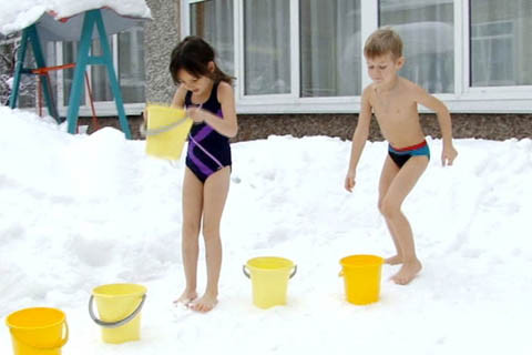 Mỗi bài tập ngoài trời như thế này kéo dài khoảng một phút rưỡi