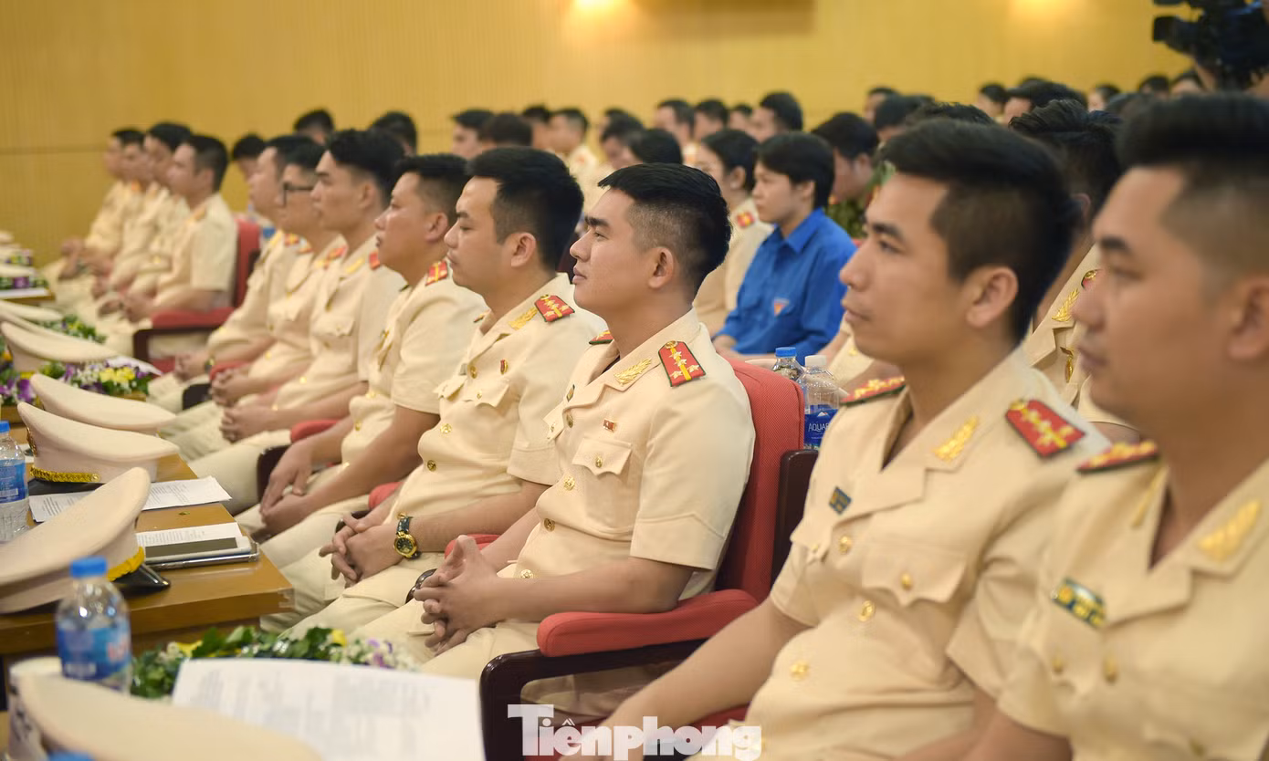Các Gương thanh niên Công an tiêu biểu năm 2022. Ảnh: Xuân Tùng