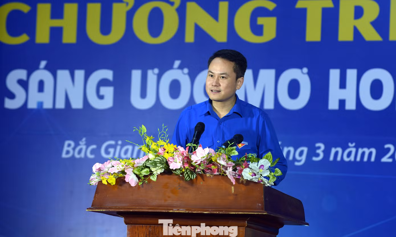 Anh Nguyễn Kim Quy phát biểu tại chương trình. Ảnh: Xuân Tùng