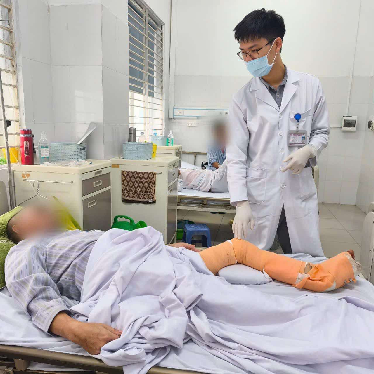 Bệnh nhân T đang hồi phục khá tốt sau ca mổ. Ảnh: Bệnh viện cung cấp