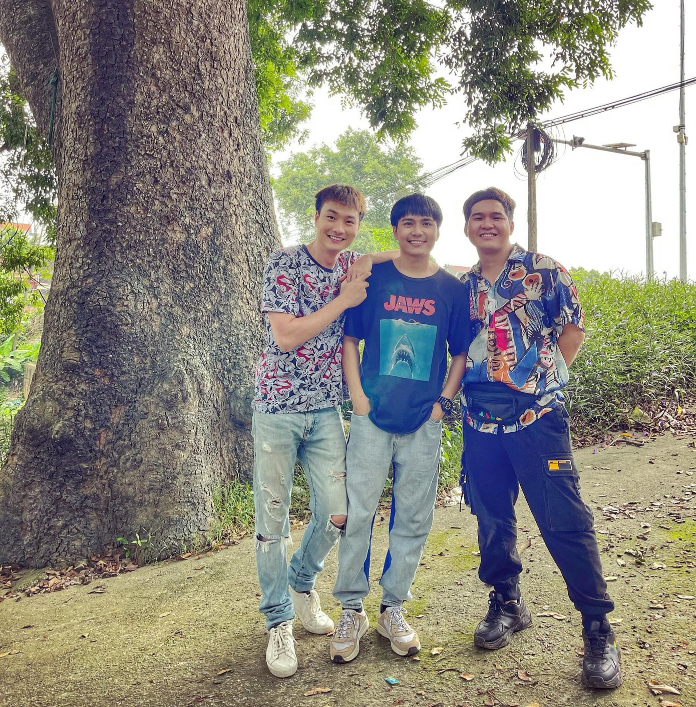 Từ trái sang: Lợi (Trọng Lân)- Bão (Anh Quân)- Linh (Đức Anh)