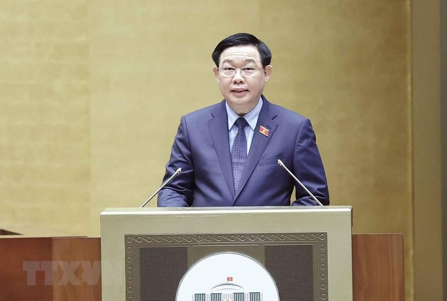 Chủ tịch Quốc hội Vương Đình Huệ phát biểu tại phiên chất vấn và trả lời chất vấn các thành viên Chính phủ. (Ảnh: Doãn Tấn/TTXVN) Chủ tịch Quốc hội Vương Đình Huệ phát biểu tại phiên chất vấn và trả lời chất vấn các thành viên Chính phủ. (Ảnh: Doãn Tấn/TTXVN)