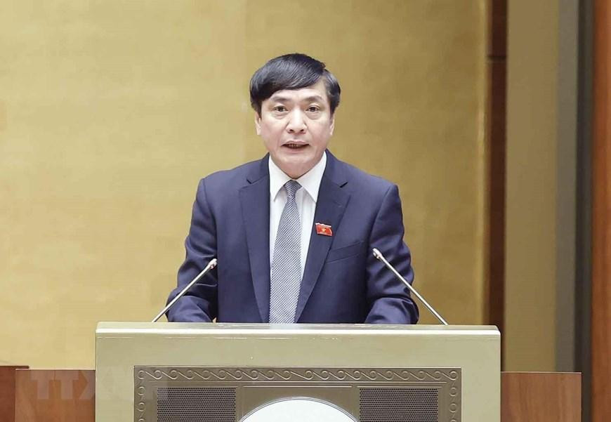 Tổng thư ký Quốc hội, Chủ nhiệm Văn phòng Quốc hội Bùi Văn Cường phát biểu. (Ảnh: Doãn Tấn/TTXVN) Tổng thư ký Quốc hội, Chủ nhiệm Văn phòng Quốc hội Bùi Văn Cường phát biểu. (Ảnh: Doãn Tấn/TTXVN)