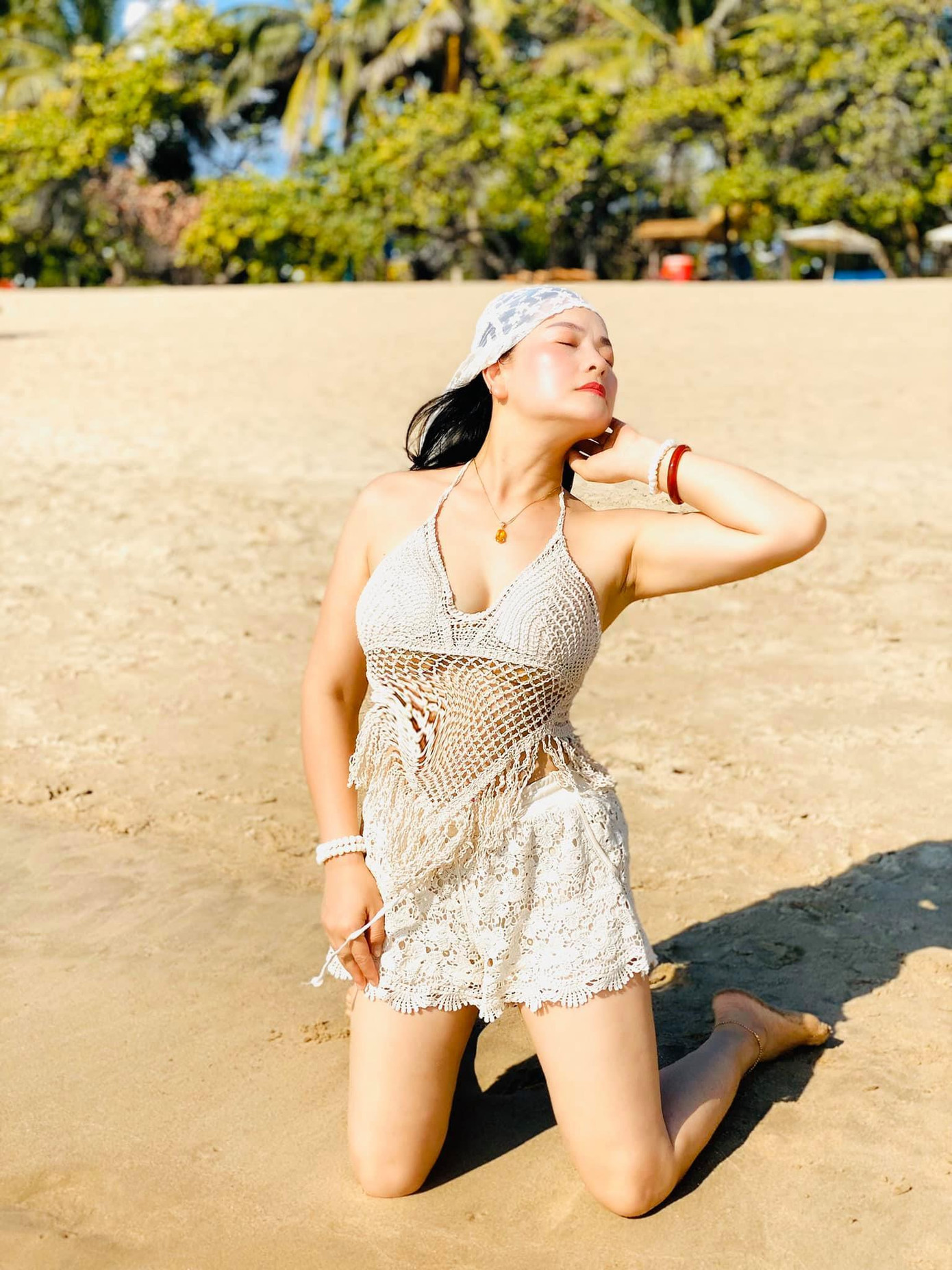 NSND Thu Quế thường xuyên chia sẻ những hình ảnh gợi cảm của mình trên trang cá nhân.