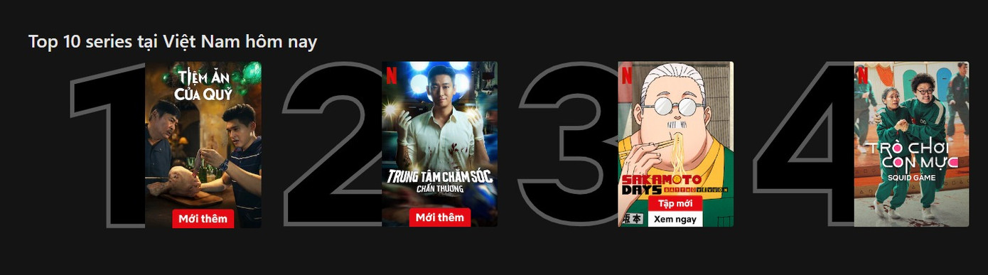Tiệm Ăn Của Quỷ đứng hạng 1 phim series trên Netflix Việt Nam. Tiệm Ăn Của Quỷ đứng hạng 1 phim series trên Netflix Việt Nam.