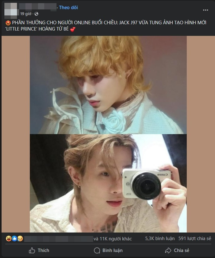 Nhiều trang gán ghép cụm từ "hoàng tử bé" cho phong cách mới của Jack, tạo nên nhiều tranh luận.