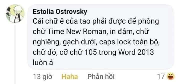 Chiếc bình luận được nhiều người sử dụng nhất để “thay lời muốn nói”. Ảnh chụp màn hình