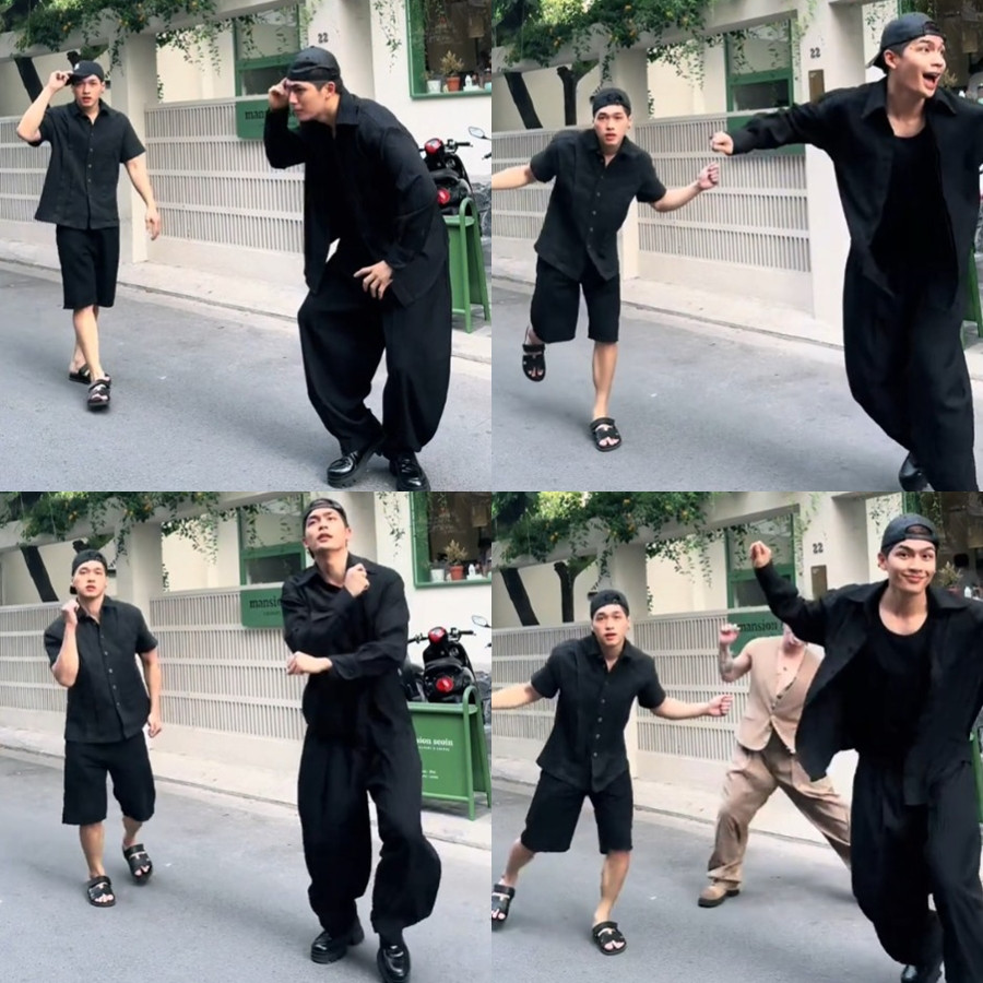 Khoảnh khắc "tẻn tẻn" của Ma Ran Đô và Quốc Anh. Khoảnh khắc "tẻn tẻn" của Ma Ran Đô và Quốc Anh.