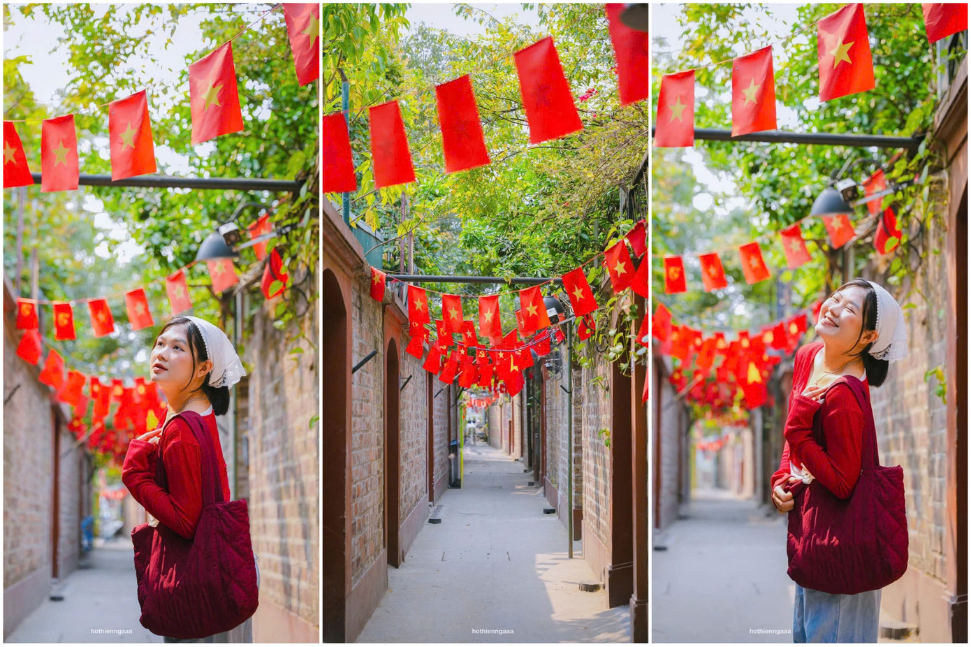 Các nàng thơ tha hồ chụp ảnh ở ngõ Từ Hoa nổi tiếng. Ảnh: FB Hồ Thiên Nga Các nàng thơ tha hồ chụp ảnh ở ngõ Từ Hoa nổi tiếng. Ảnh: FB Hồ Thiên Nga