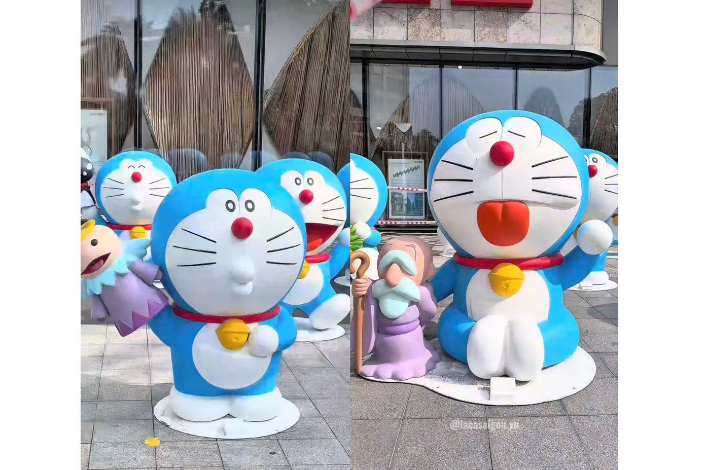 Mô hình nhân vật Doraemon với vô vàn biểu cảm phong phú. Ảnh: @lacasaigon.vn, @didaunao2022