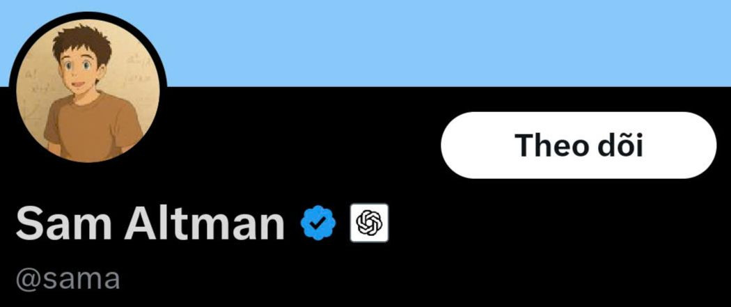 CEO của OpenAI cũng thay avatar theo phong cách Ghibli. Ảnh: X nhân vật.