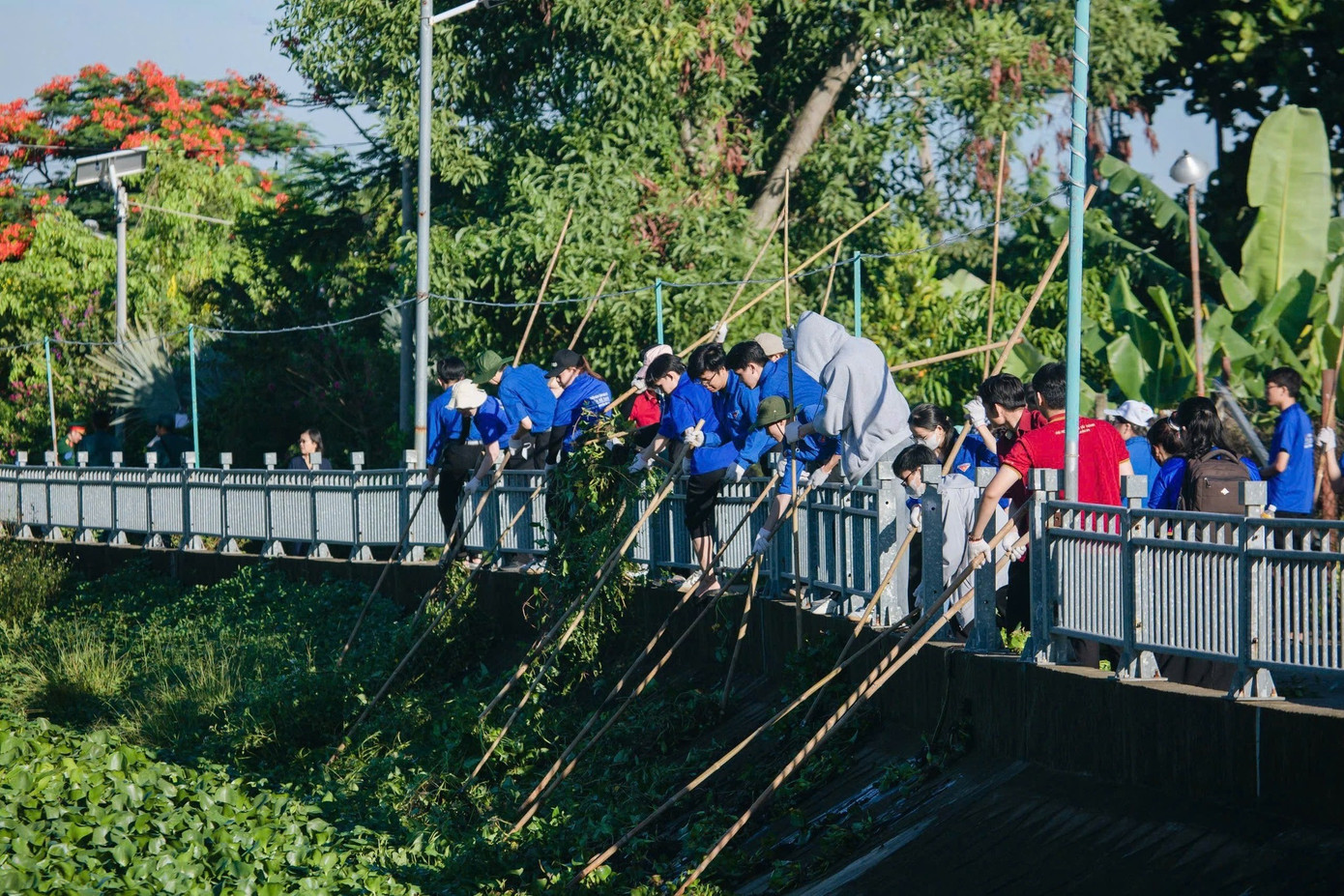 Hoạt động thu hút sự tham gia của đông đảo đoàn viên, thanh niên, sinh viên và lực lượng vũ trang.