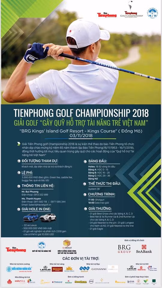 Mở đăng ký thi đấu Tiền Phong golf Championship 2018 ảnh 1