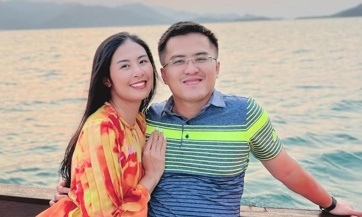 Hoa hậu Ngọc Hân cùng chồng du lịch dịp 20/10. Ảnh: FBNV.