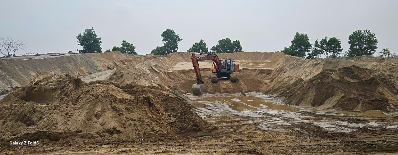 Khu vực tập kết cát.