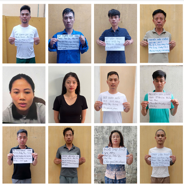 Các đối tượng trong vụ án. Ảnh CACC