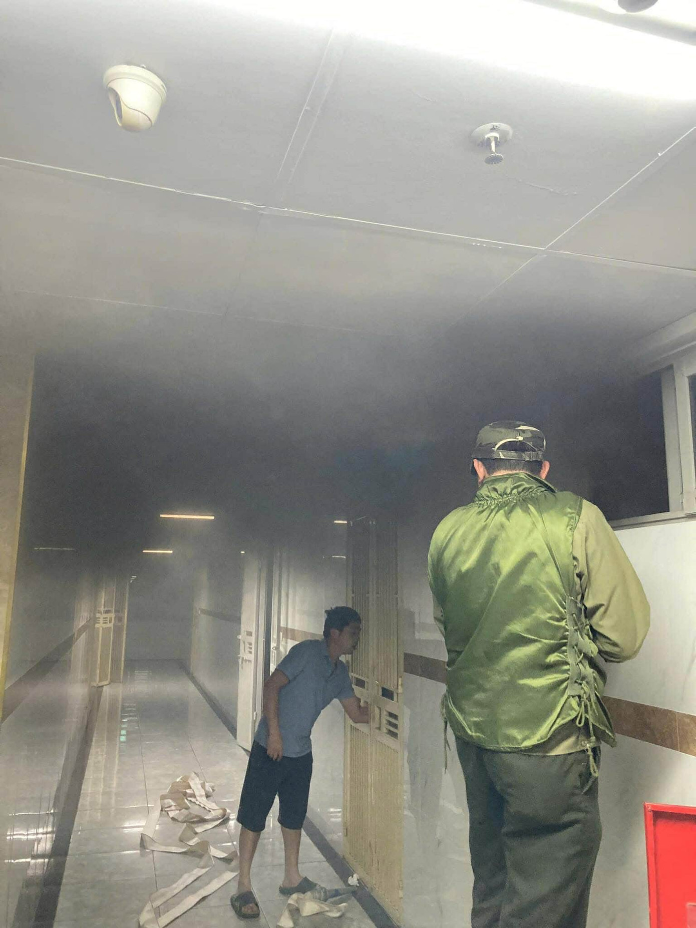 Khu vực căn hộ xảy ra hỏa hoạn.