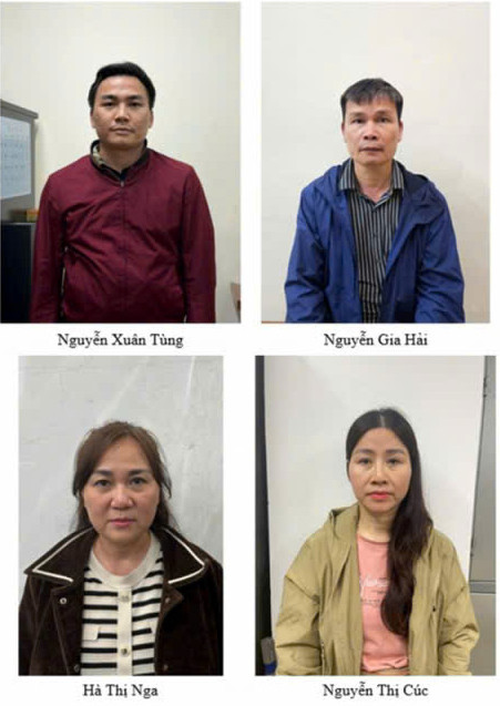 Các bị can trong vụ án.