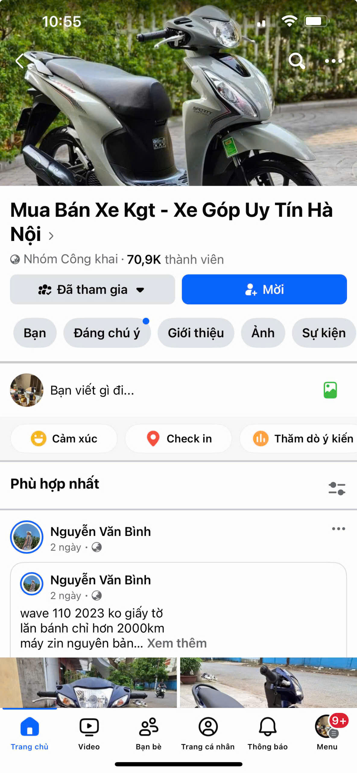 Chiếc xe chị T. mất trộm đăng trên hội nhóm bán xe không giấy tờ. Chiếc xe chị T. mất trộm đăng trên hội nhóm bán xe không giấy tờ.