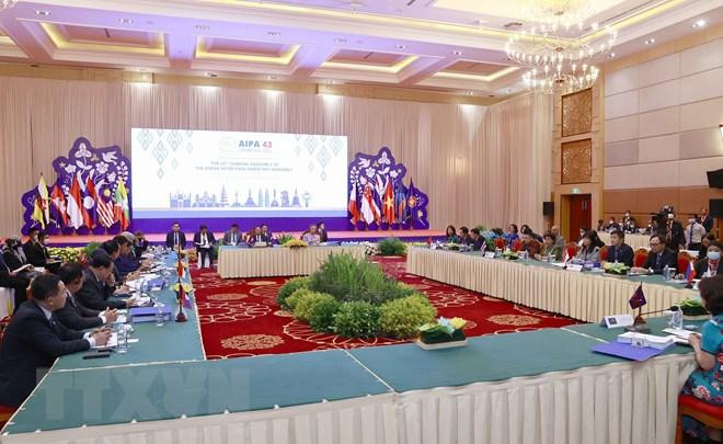 Quang cảnh Phiên họp Ban chấp hành Đại hội đồng Liên nghị viện các quốc gia Đông Nam Á lần thứ 43 (AIPA-43). (Ảnh: Doãn Tấn/TTXVN)