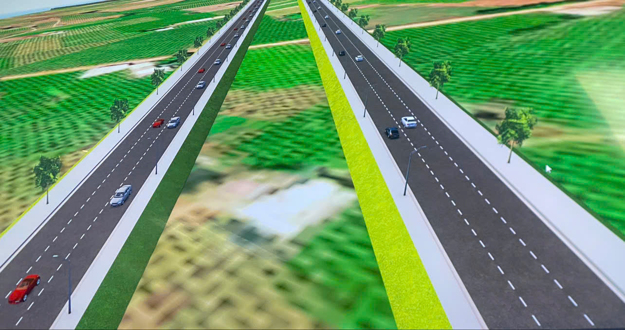 Phối cảnh tuyến đường kết nối trung tâm TP. Phan Thiết với tuyến đường sắt tốc độ cao Bắc - Nam.