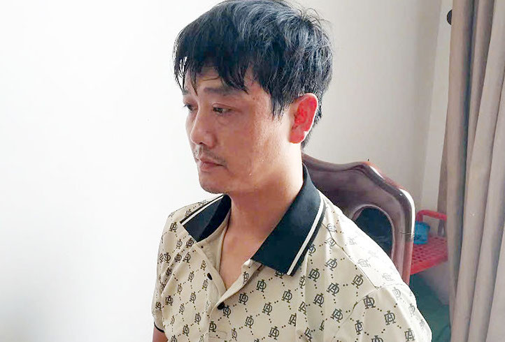 Đối tượng Dương Ngọc Duy tại cơ quan công an.