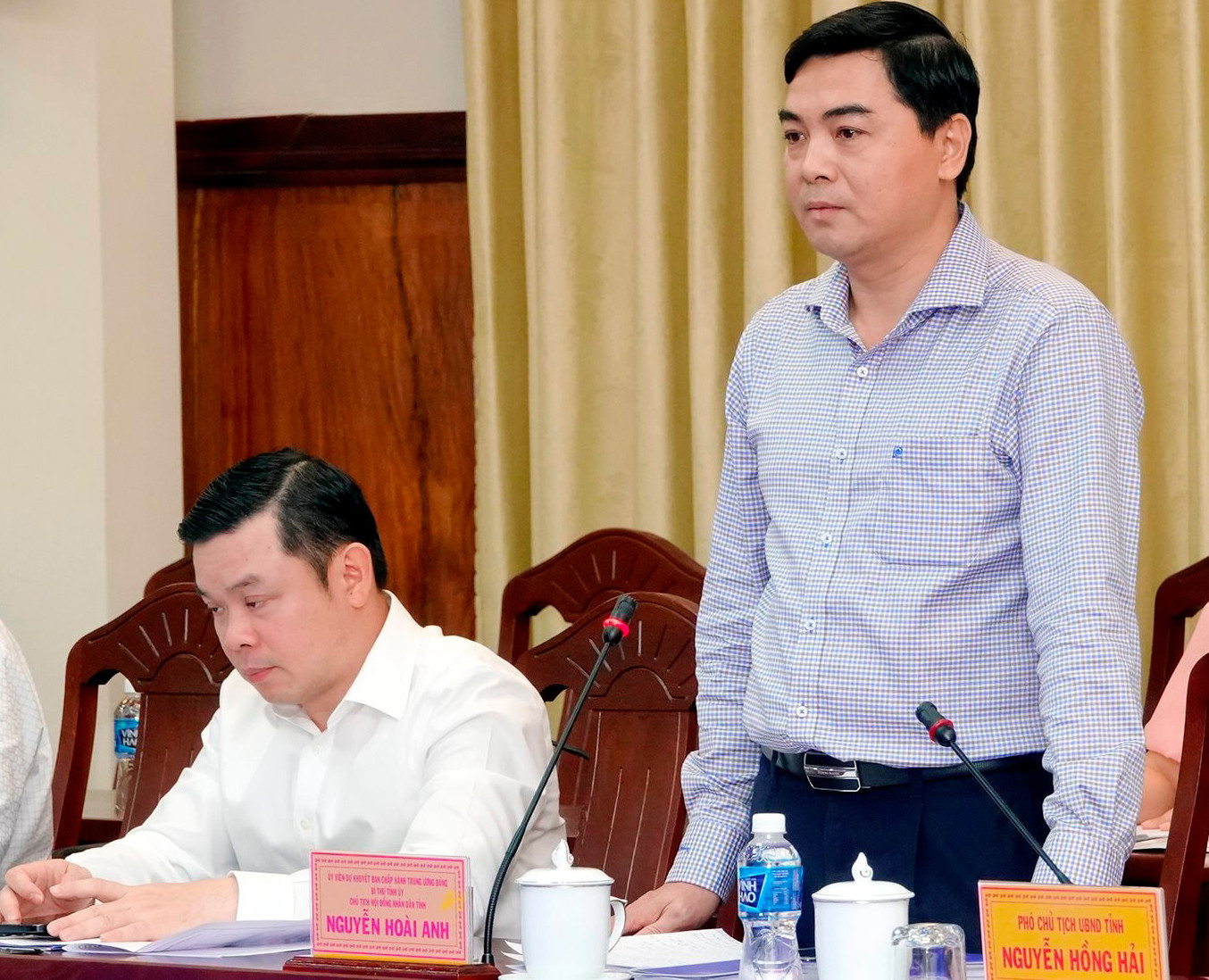 Ông Nguyễn Hoài Anh - Bí thư Tỉnh uỷ Bình Thuận - phát biểu tại buổi làm việc với các doanh nghiệp đến tỉnh tìm hiểu cơ hội đầu tư khu công nghiệp.