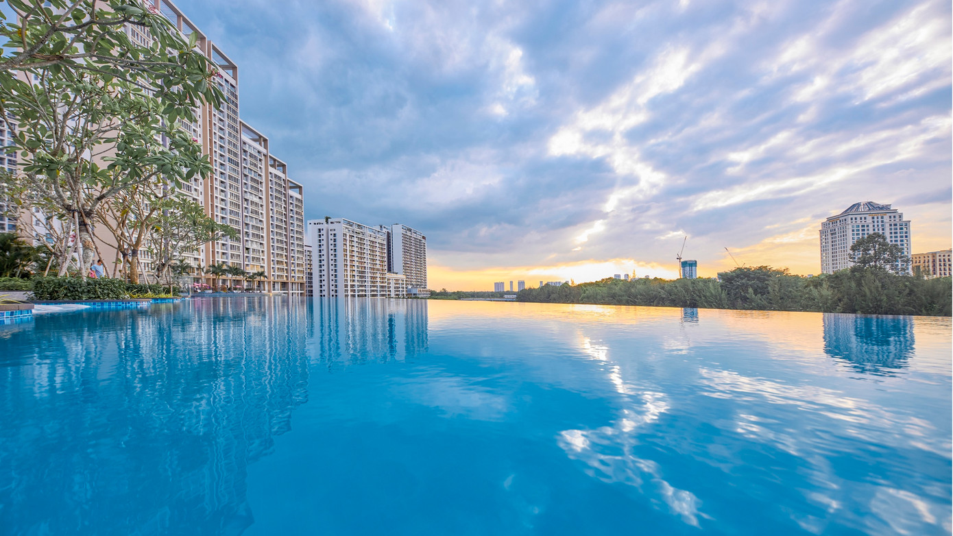 Từ đây, những nét vẽ đầu tiên của khu đô thị bắt đầu dần hiện thực hóa. Đến tháng 5/2018, Khu đô thị Phú Mỹ từ đầm lầy thành đô thị hiện đại, kiểu mẫu đầu tiên của Việt Nam. Ảnh: PMH.