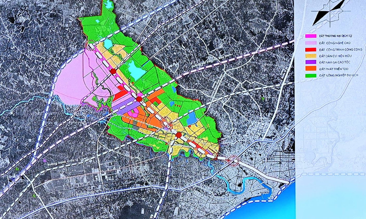 Vị trí xây dựng Khu công nghệ cao tỉnh Bình Thuận.