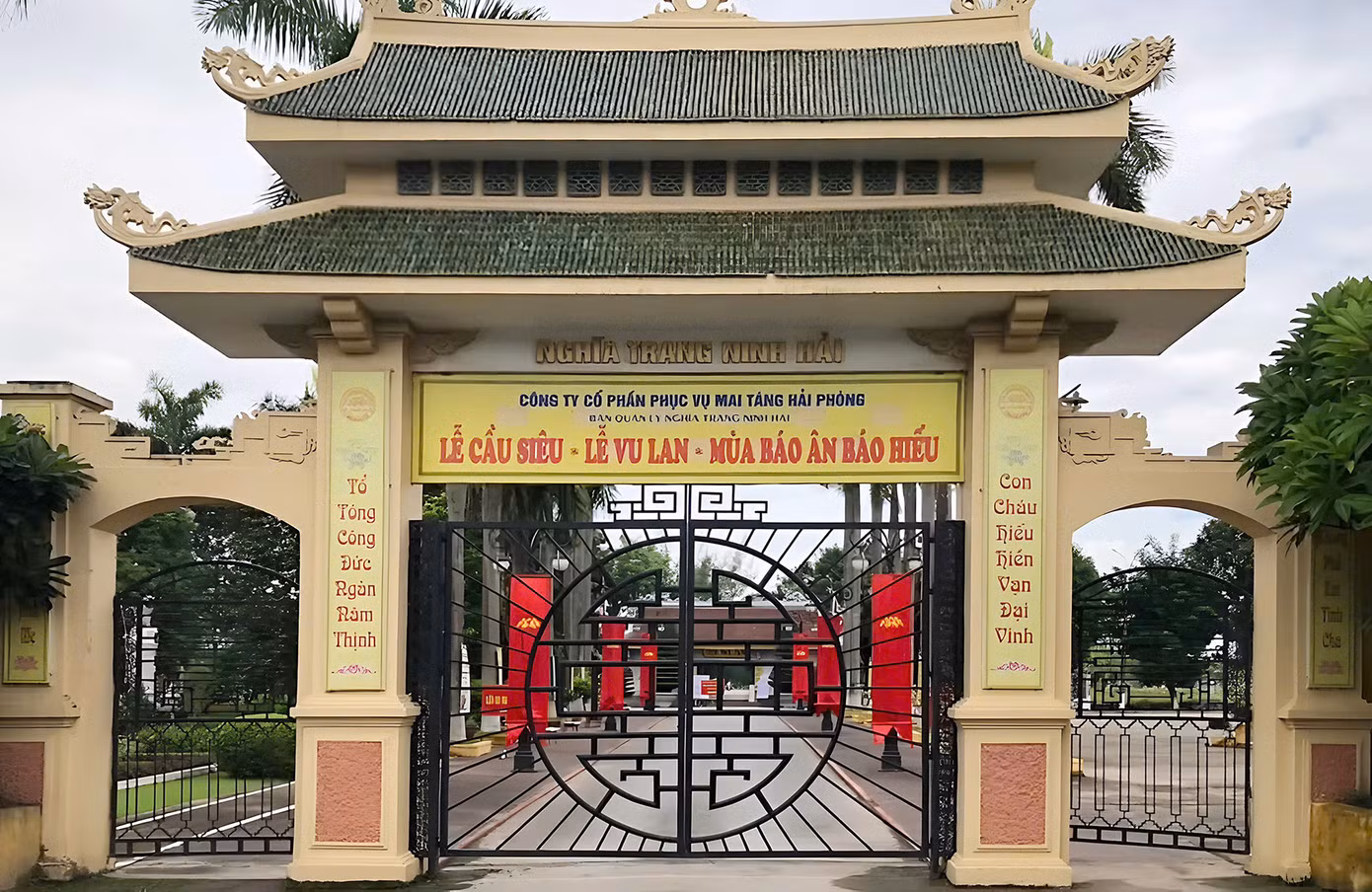 Một nghĩa trang do Công ty CP Phục vụ Mai táng Hải Phòng quản lý.