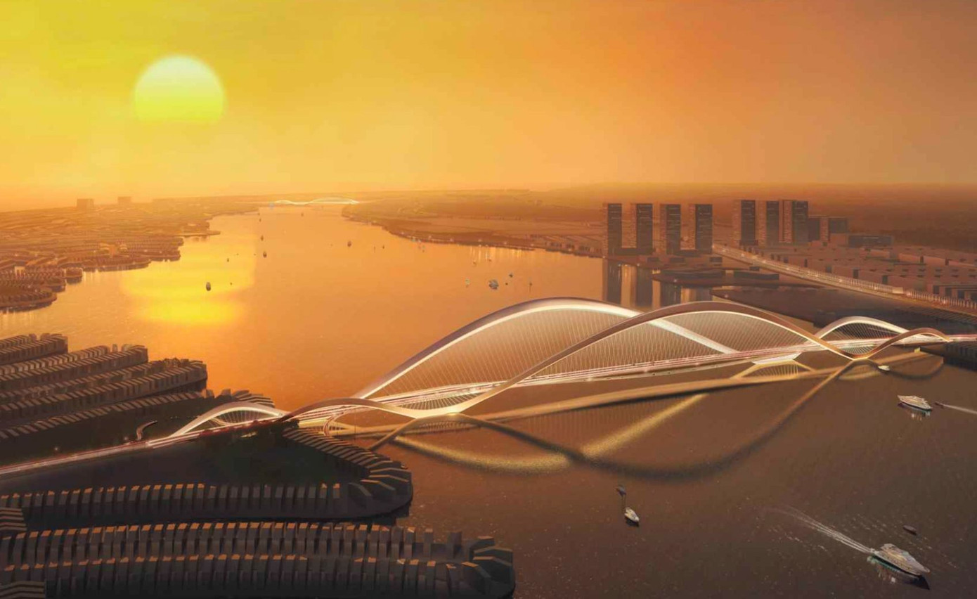 Khu E với điểm nhấn là cầu xây dựng từ phía Đông Bắc tới mũi Hải Đăng.