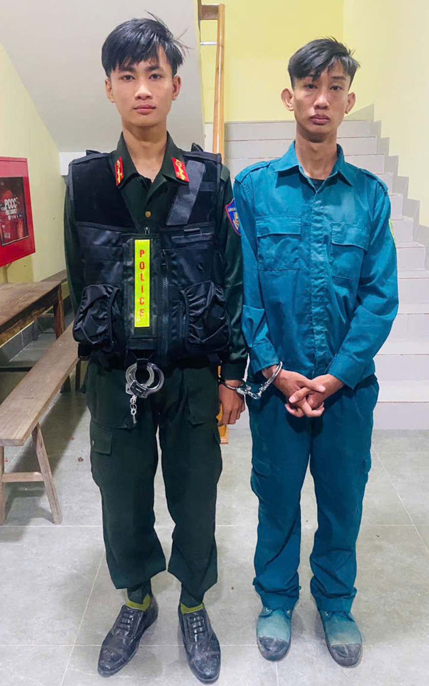 Đối tượng Nguyễn Phạm Hoàng Dương (trái) và Nguyễn Thuận Quý (phải). Đối tượng Nguyễn Phạm Hoàng Dương (trái) và Nguyễn Thuận Quý (phải).