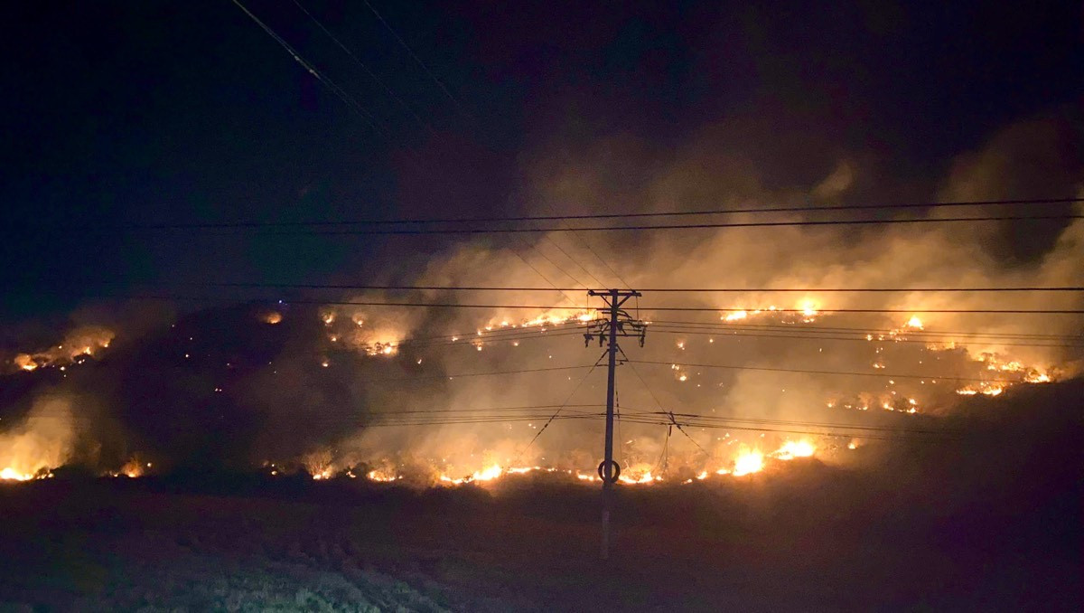 Hiện trường vụ cháy tối 20/3. Hiện trường vụ cháy tối 20/3.