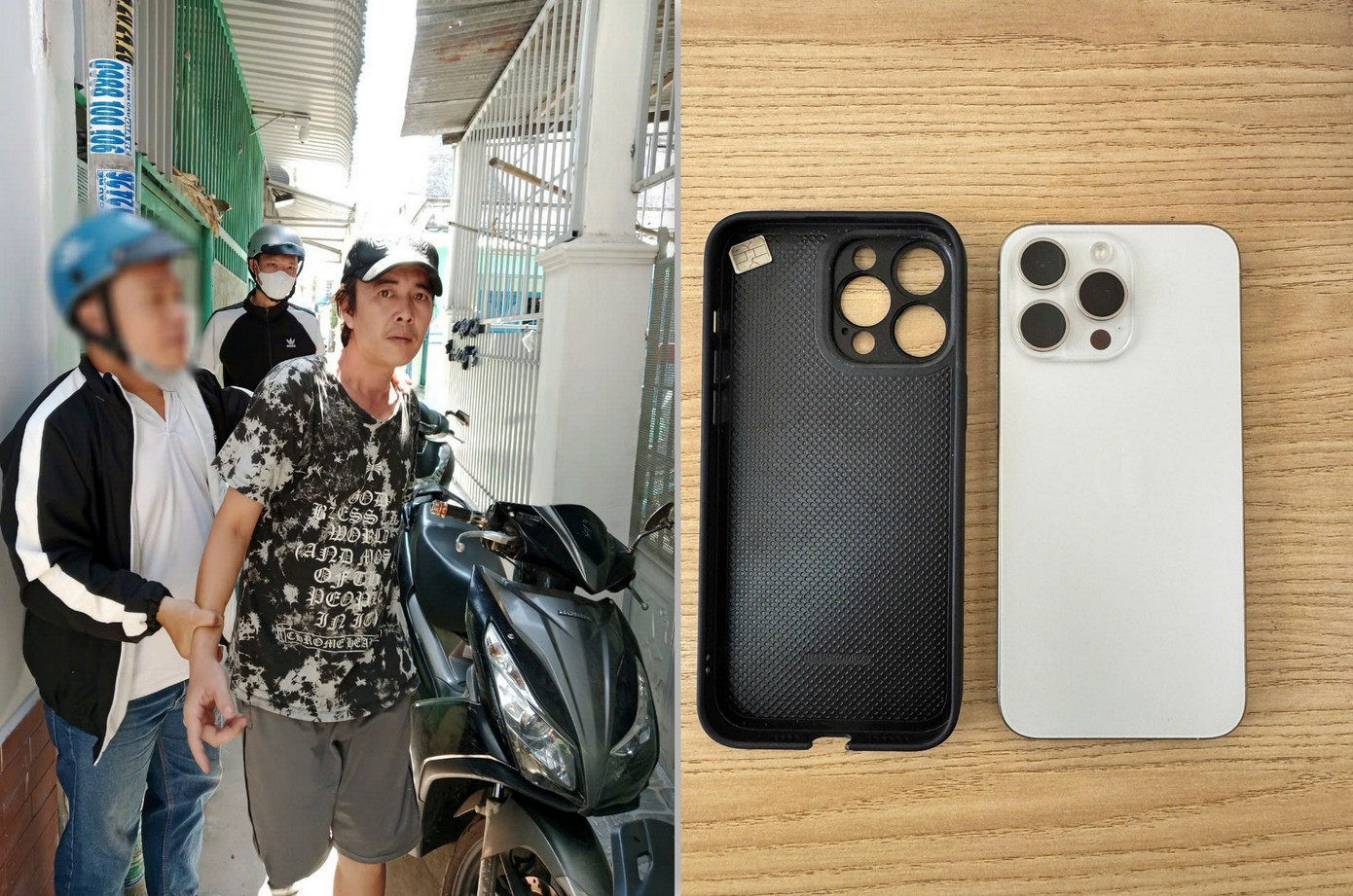 Công an bắt giữ đối tượng Huỳnh Thanh Long và thu hồi tài sản trong vụ án. Công an bắt giữ đối tượng Huỳnh Thanh Long và thu hồi tài sản trong vụ án.