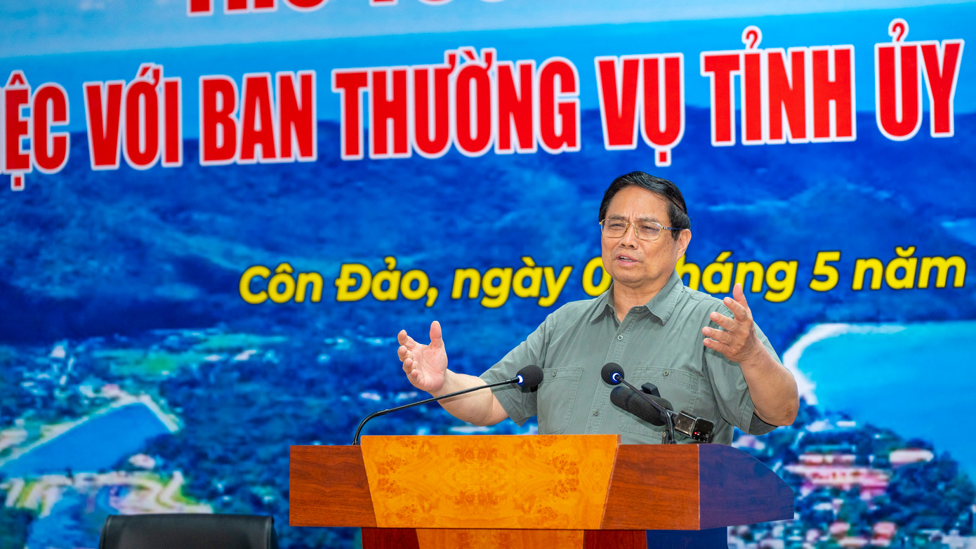 Thủ tướng Chính phủ Phạm Minh Chính phát biểu tại buổi làm việc với tỉnh Bà Rịa - Vũng Tàu. Thủ tướng Chính phủ Phạm Minh Chính phát biểu tại buổi làm việc với tỉnh Bà Rịa - Vũng Tàu.